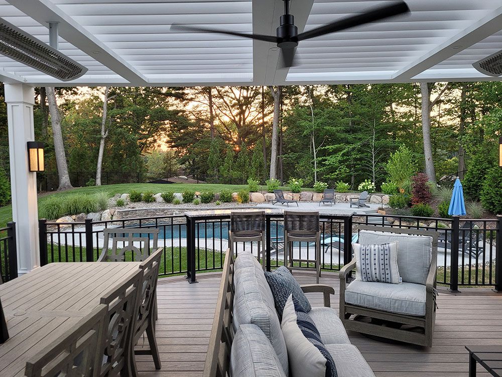 Custom wood deck built by SCPC Construction