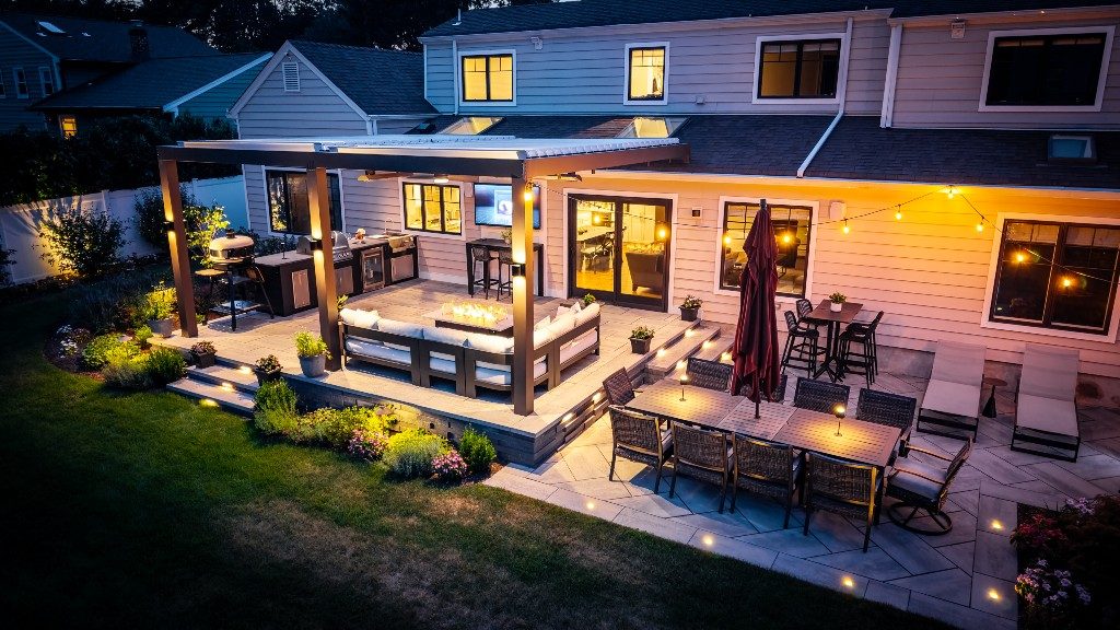 Timber pavilion and outdoor kitchen built by SCPC Construction